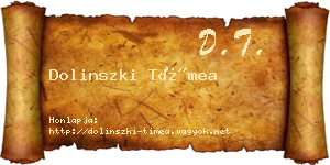 Dolinszki Tímea névjegykártya