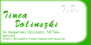 timea dolinszki business card